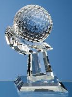 Thumbnail for Optical Crystal Golf Ball on Mounted Hand Award